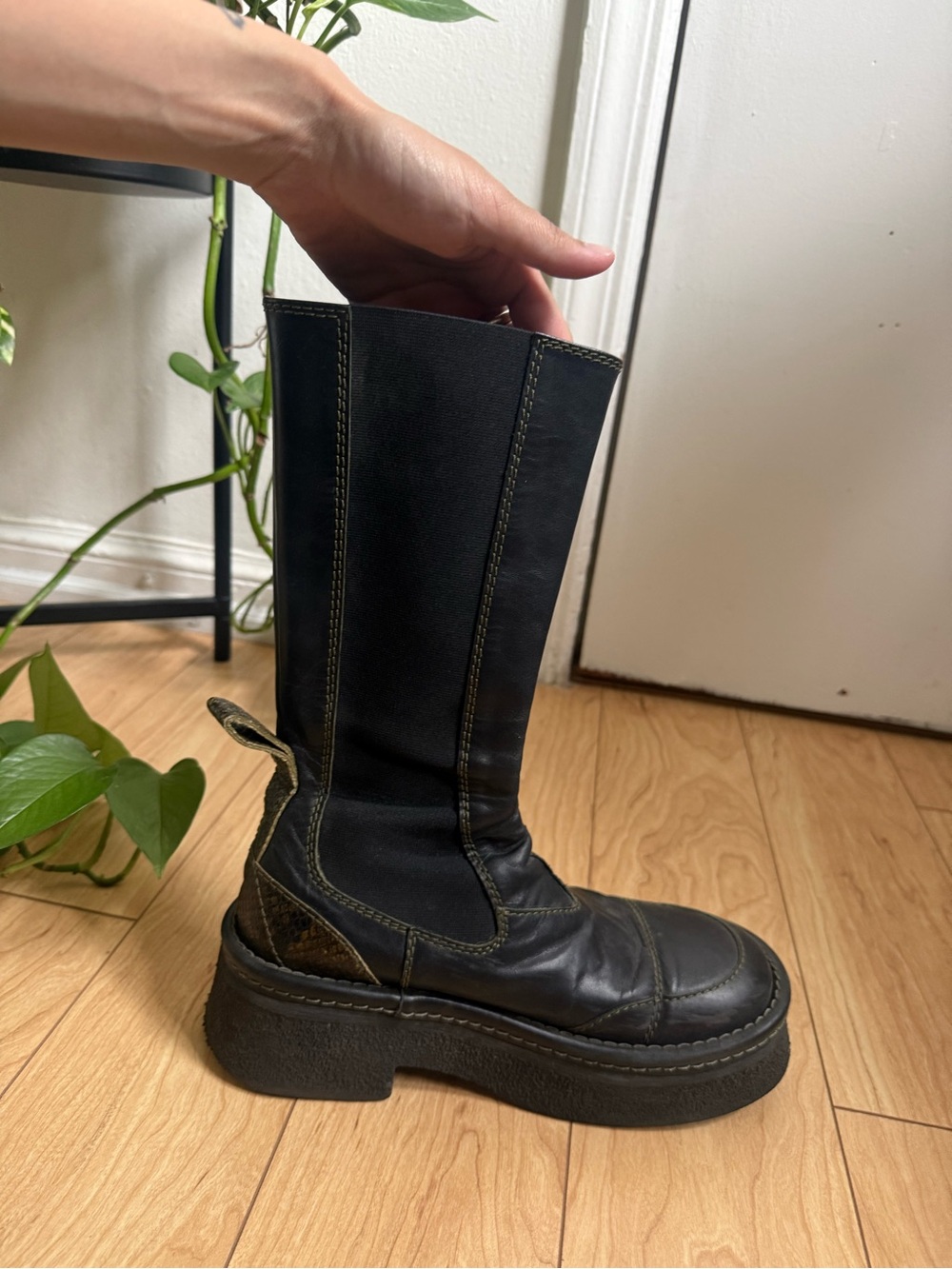 E8 Miista Mid Calf Chunky Platform Boots - Picture 4 of 6
